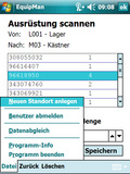 Equipman Ausr¨stungsmanagement, Screenshot Mobilcomputer