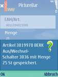 Symbian S60 Nokia N73 Handy, Barcodeerkennung