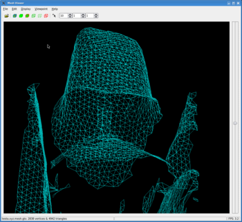 3D-Drahtmodell eines Zahns