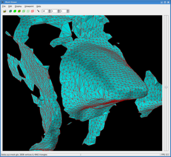 3D-Flächenmodell eines Zahns